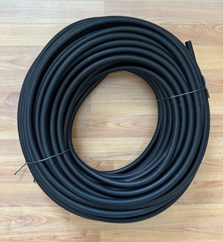13mm Black Flexible Polypropylene Conduit - 50m Length