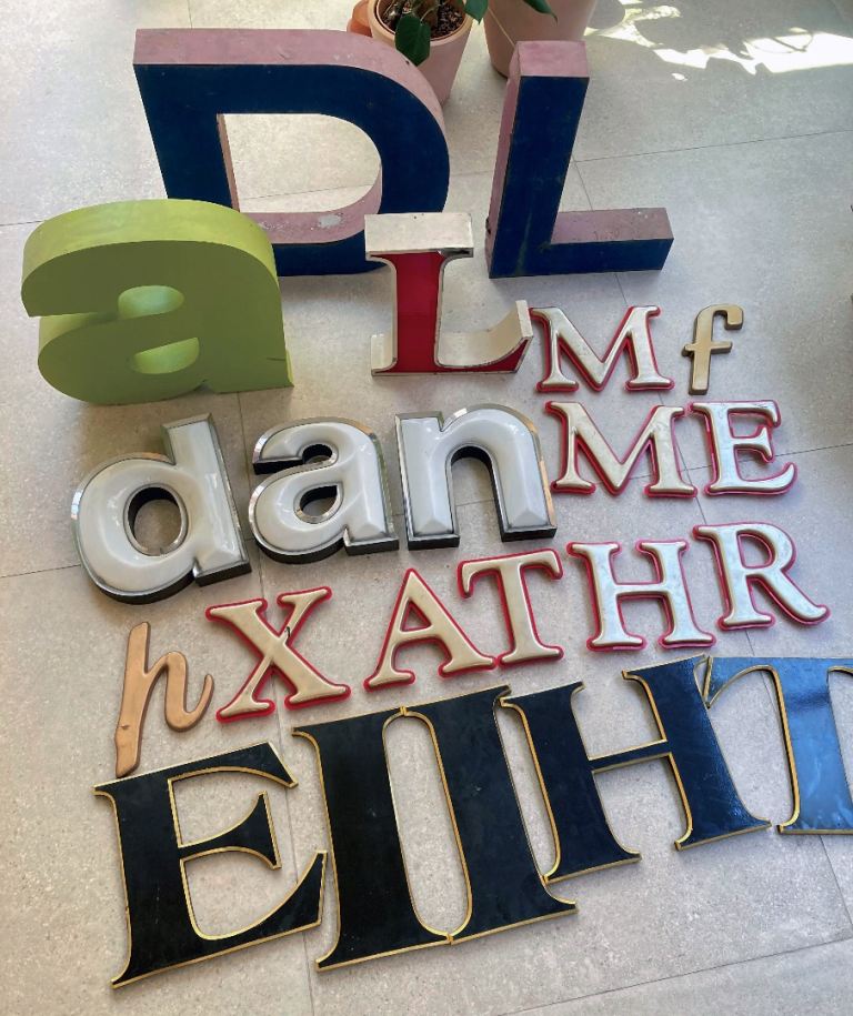 Vintage signage letters lot. Pub / Shop / Hotel