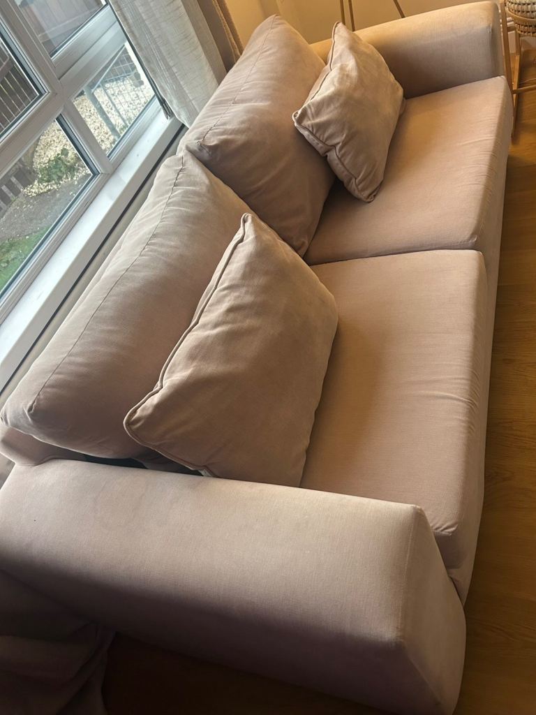 Pink 2 seater sofa couch 