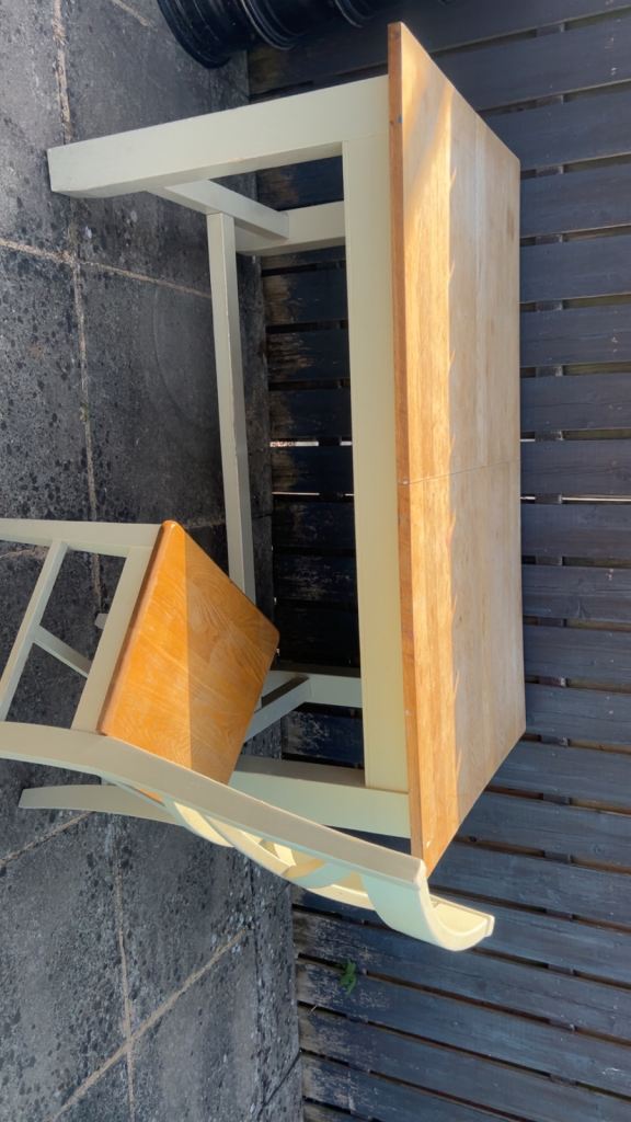 Oak table and 4 chairs from oak furniture land open to offers