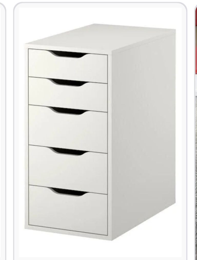 IKEA alex white drawer unit 
