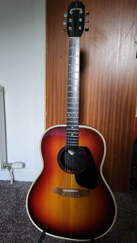 Applause Ovation style retro electro acoustic guitar.