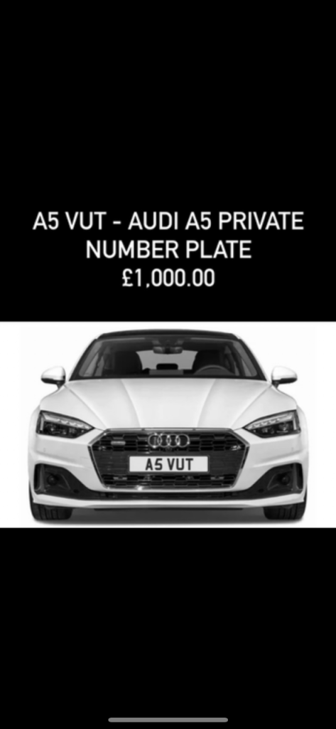 PRIVATE REGISTRATION PLATE NUMBERS