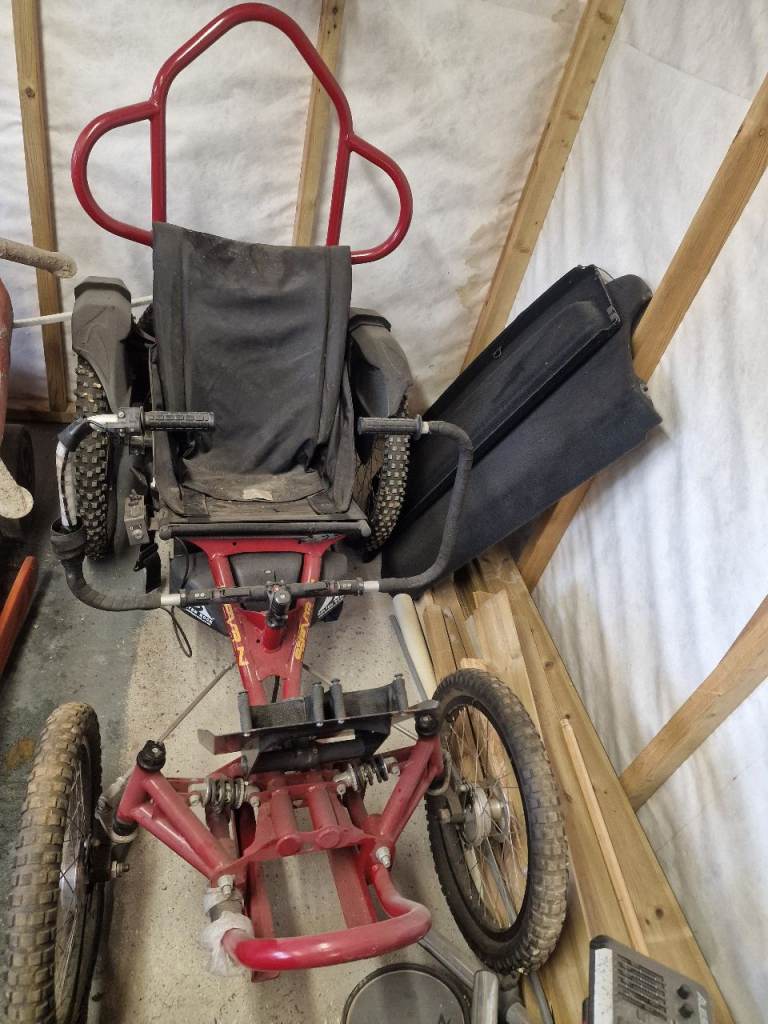 Boma 7 Red All-Terrain Wheelchair – Fair Condition Metal Frame