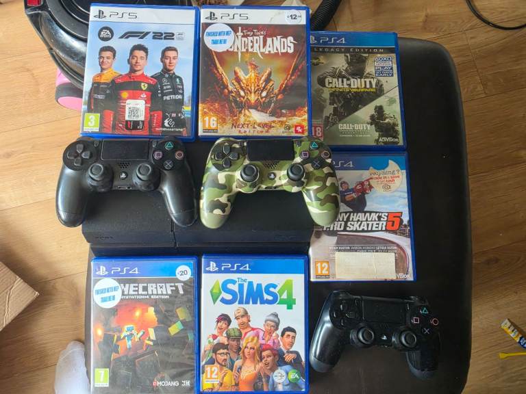PS4 Games Bundle with 3 Controllers – Good Condition