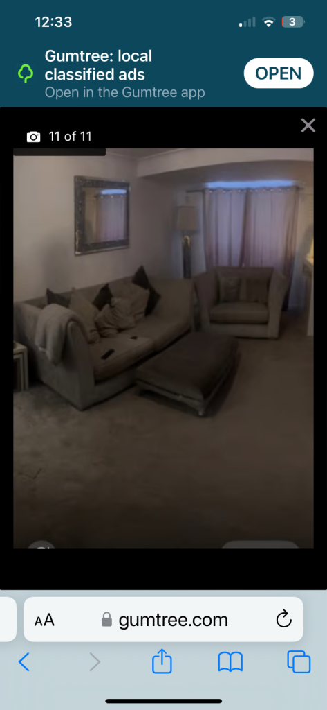 Couch, chair and footstool LARGE