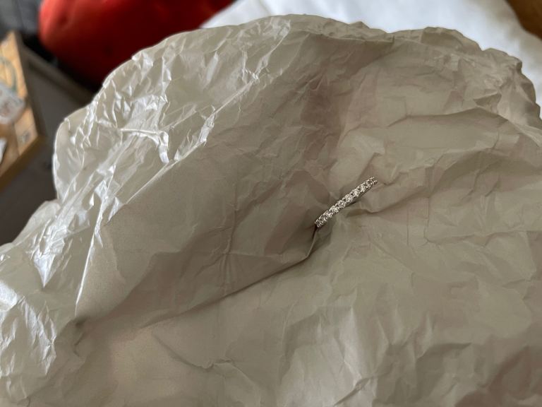 Size F Ernest Jones GIA Certified Diamond Engagement & Wedding Ring Set