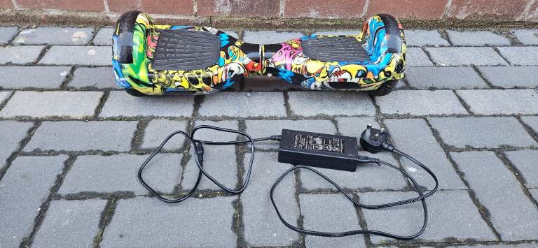 Graffiti-Print Electric Hoverboard Self-balancing Scooter