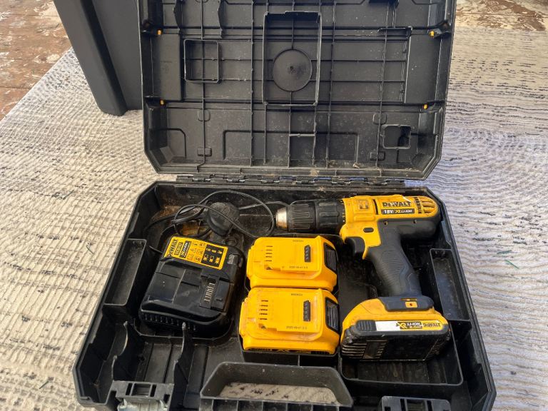 Must go today Dewalt drill batteries & charger in case