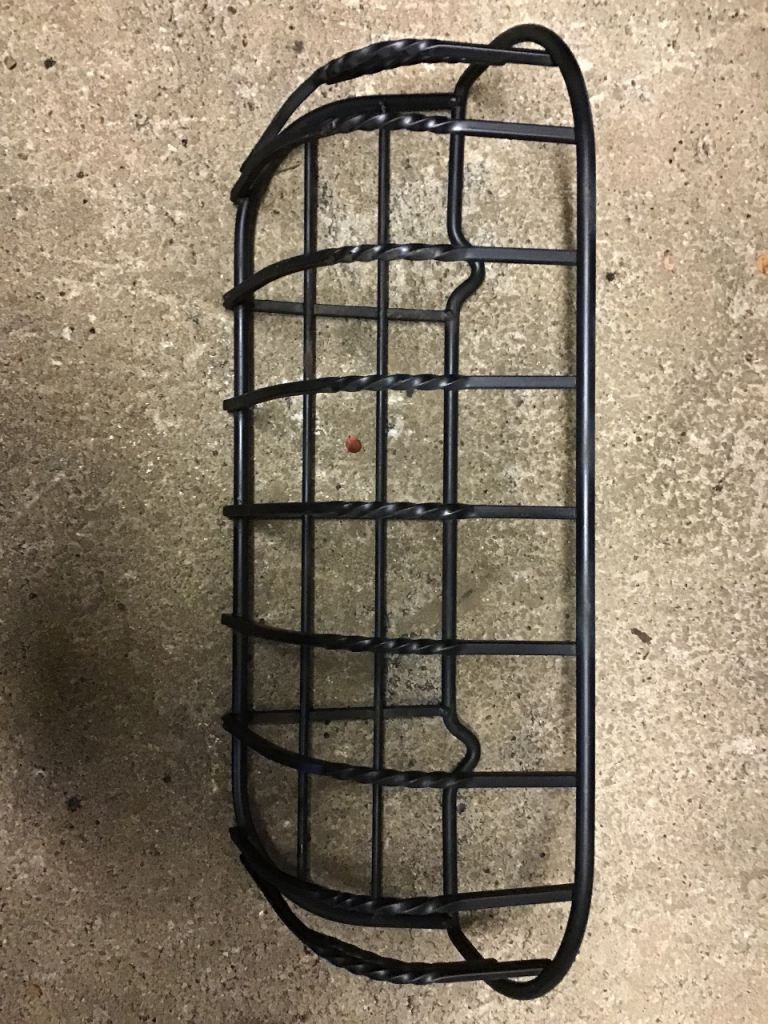 image for Black metal wall trough x4