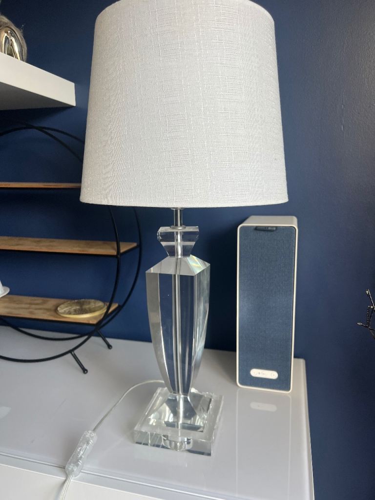 Glass table lamp