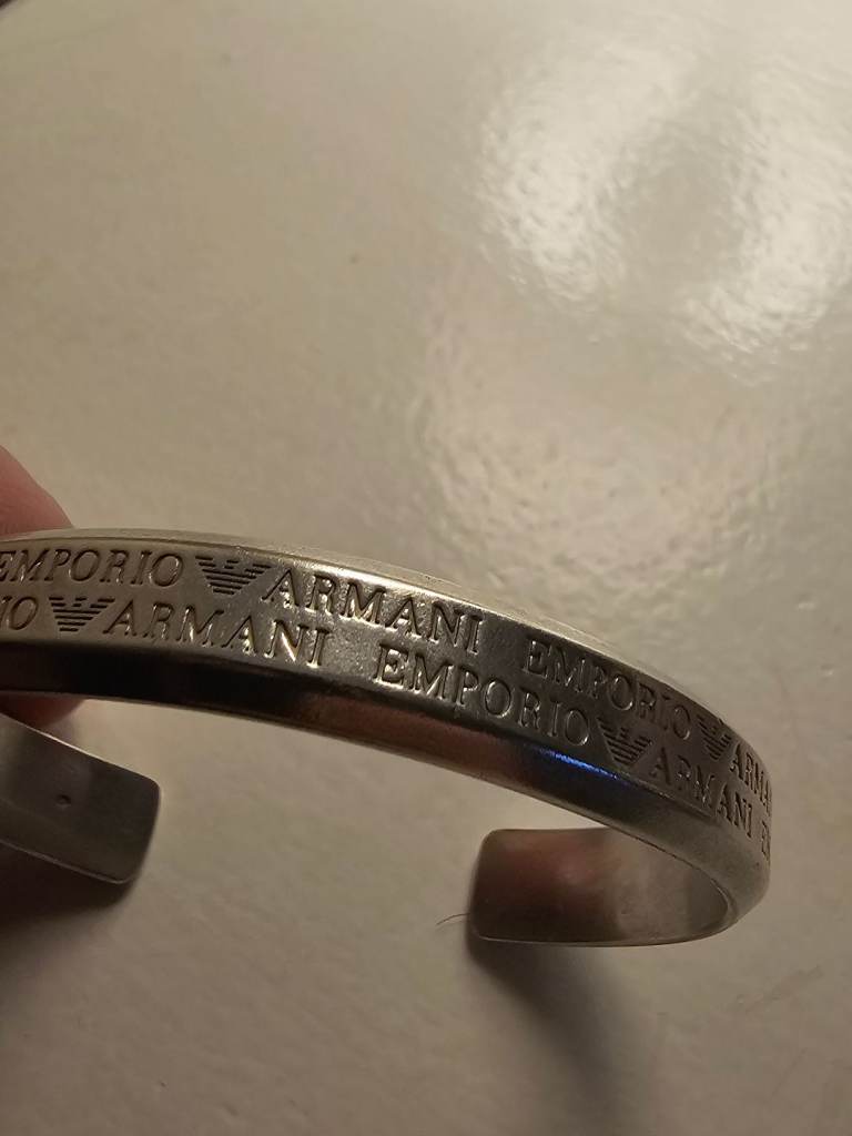 image for Rare Vintage Emporio Armani Bracelet 925 Solid Sterling Silver Cuff, Hallmarked