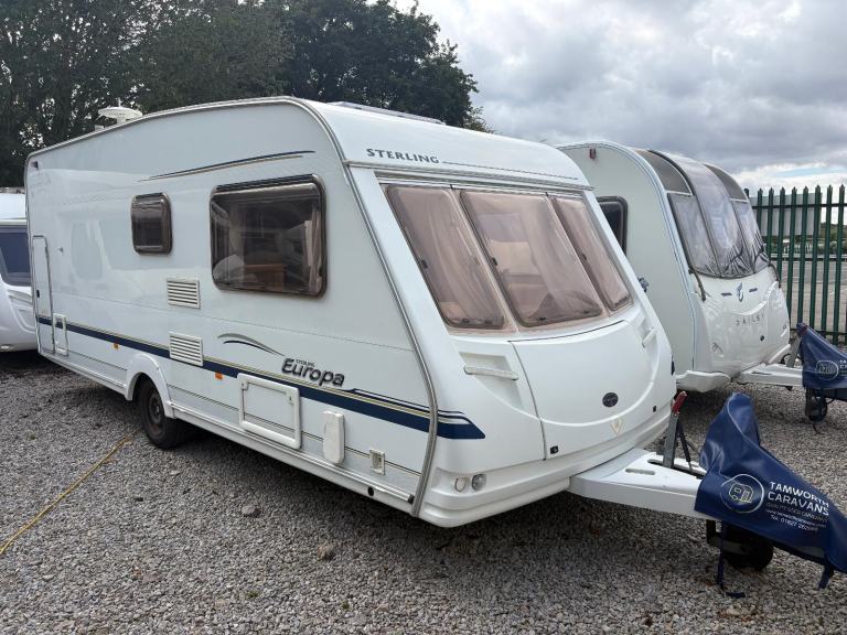 STERLING EUROPA 540 - 6 BERTH CARAVAN WITH FIXED BUNK BEDS