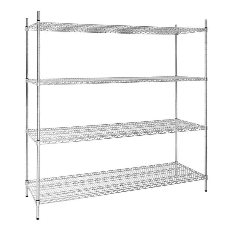 Galvanised Zinc 4 Tier Wire Shelving Kit 1830x610mm