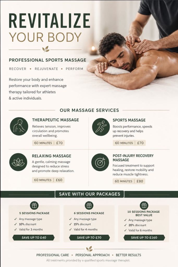 Male Professional Sportive Masseur 