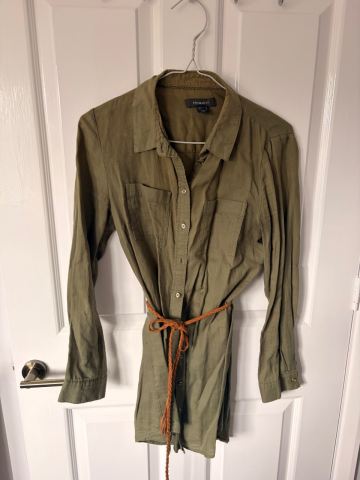 Primark green shirt dress with belt | in Hedge End, Hampshire | Gumtree