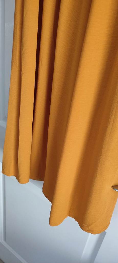 Mustard Yellow Wide Leg Trousers with silky ribbon 