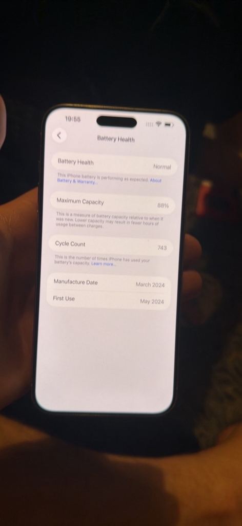 Apple iPhone 15 Pro, Silver - Practically New Condition