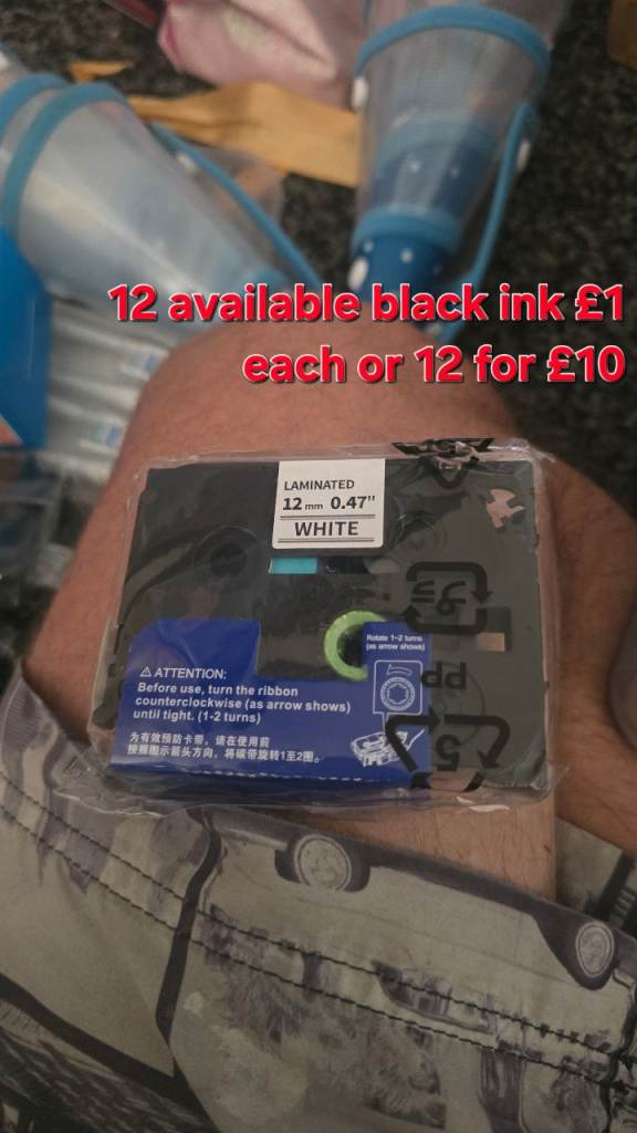 New Black Ink Cartridges – Laminated, Unused