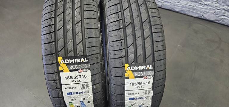 185 55 16   2 x New!! tyres Admiral RCB008