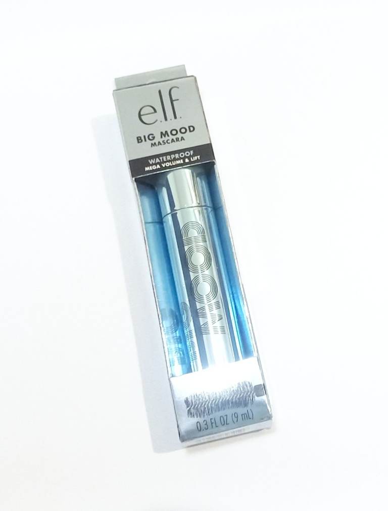 Elf Big Mood Waterproof Mascara Black, Eye Make Up Big Volume Lift Plump Drama Lashes