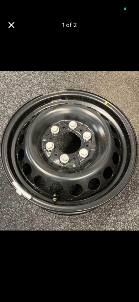 Sprinter / crafter 16” black steel wheels, oem , 6x130