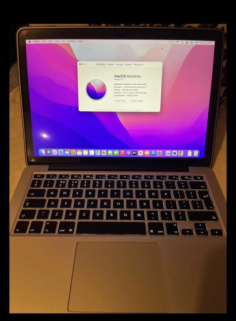 Apple MacBook Pro Retina 13inch 2015 Intel i5 8GB RAM 128gb 