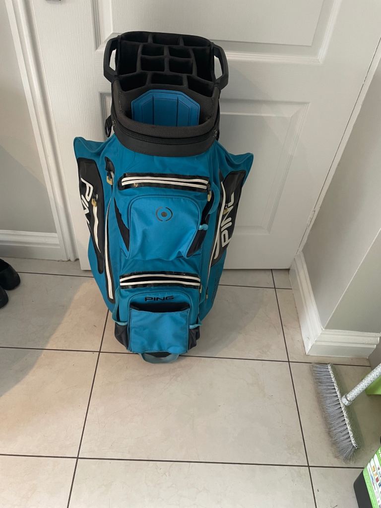 Ping Pioneer monsoon light cart bag with a large ping brolly