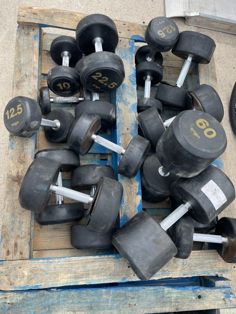 £3 per kilo - Origin Fitness Polyurethane Dumbbells sets 2.5kgs -  60kgs