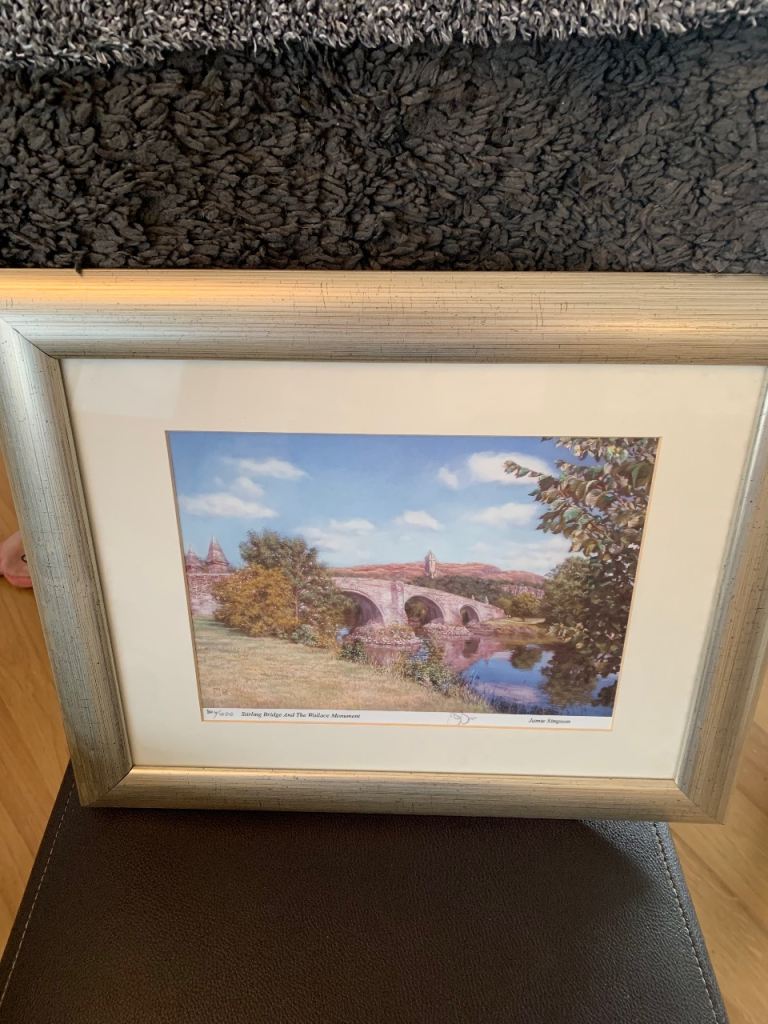 Stirling Bridge and Wallace Monument Framed Picture 