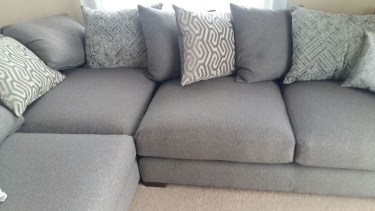 Large Grey Corner Sofa – Good Condition
