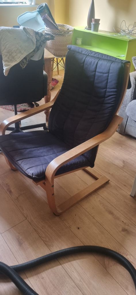 IKEA Poäng Armchair - Birch Frame, Dark Cushion