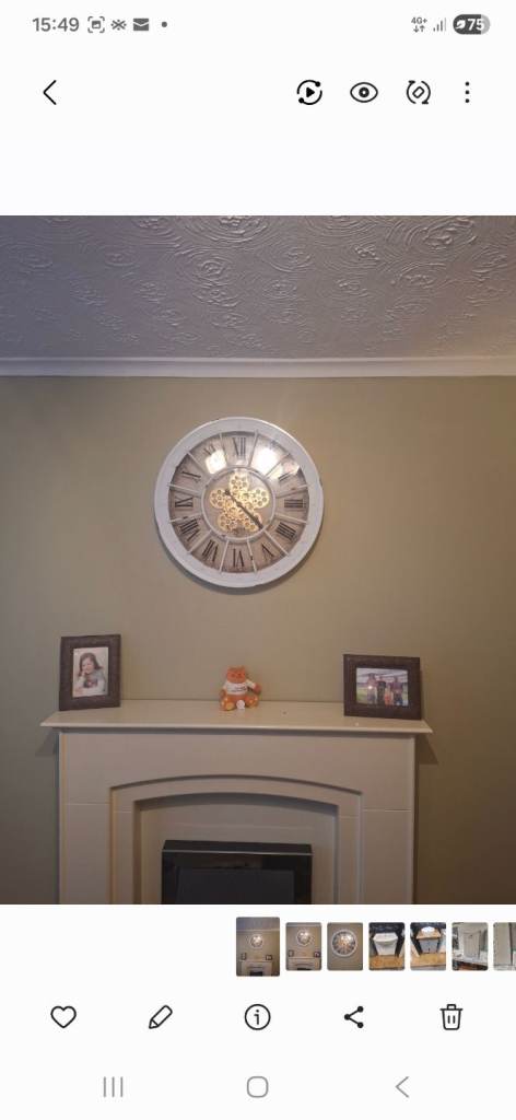 Beautiful large cog wall clock