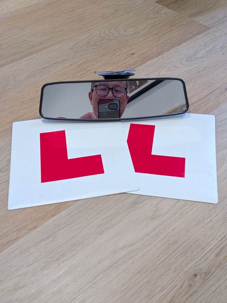 Own Car DVSA Driving Test Kit: L Plates and Extra Interior Rear-view Mirror