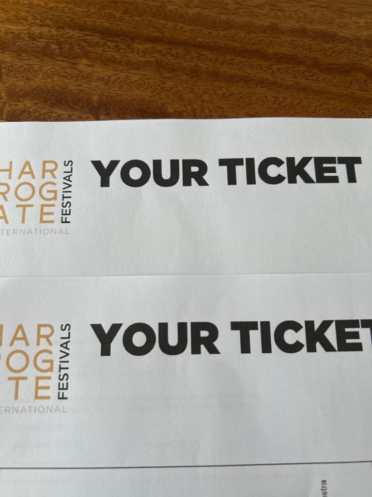 2 tickets for Harrogate Music Festivsl BBC Philharmonic Orchestra 