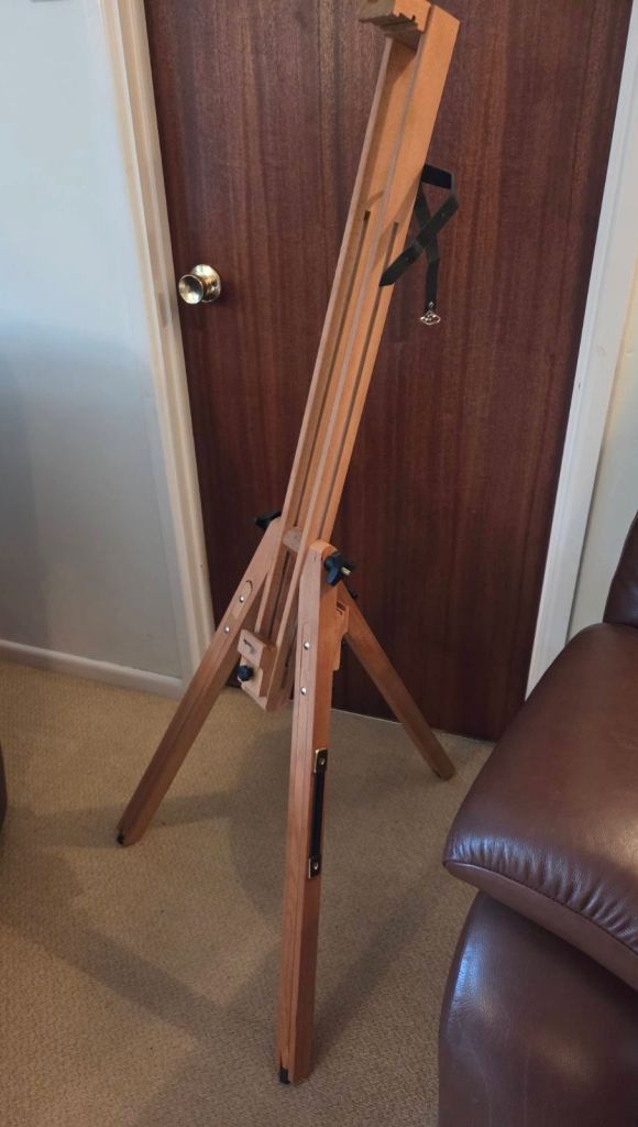 Artists fully adjustable easel. Hardwood.  Unused.