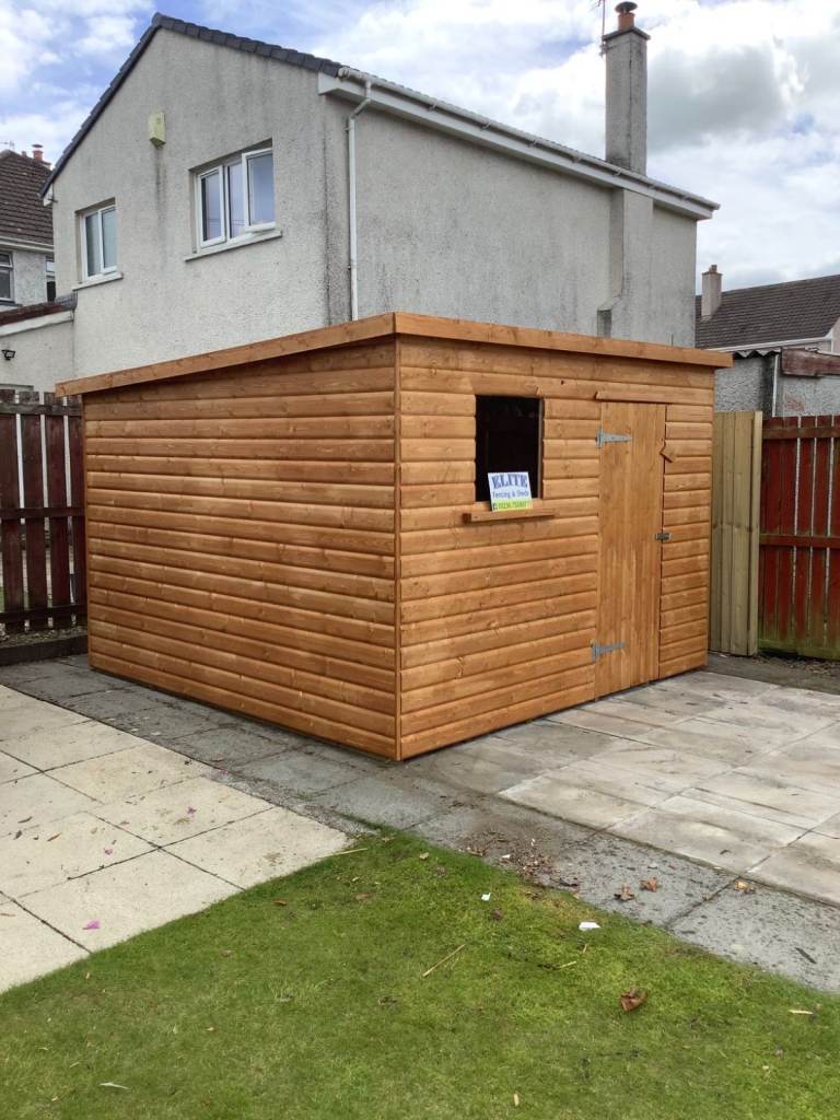 10X10 Pent Workshop 20mm Log SUPPLIED & FITTED FOR YOU 