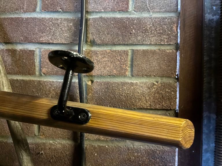 Solid pine staircase hand rail
