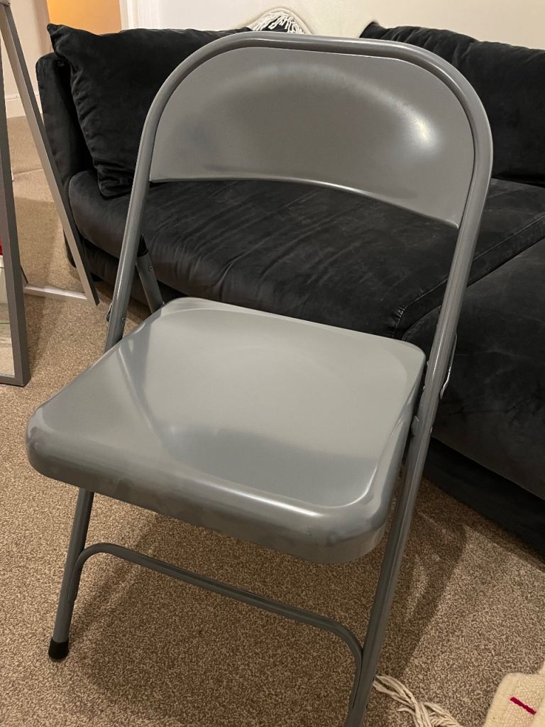 Habitat Macadam Metal Folding Chair - Grey