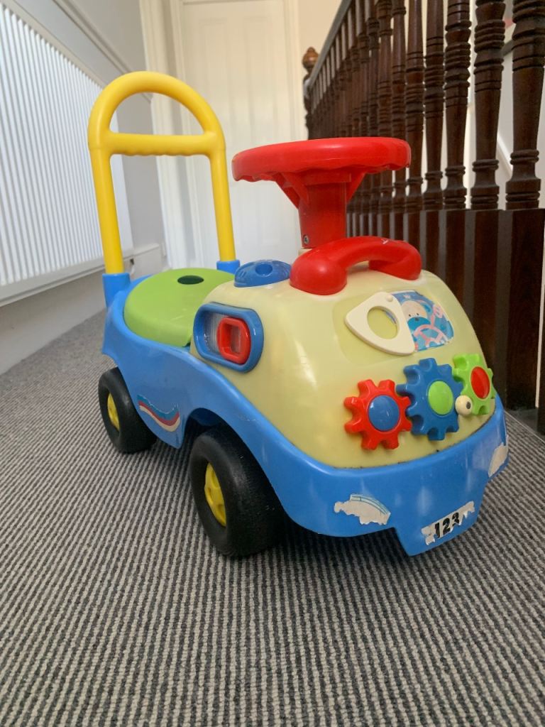 Baby Push Along Ride-On Toy Car – Multicoloured, Good Condition