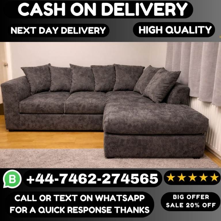 Chenille Corner or 3+2 Sofas Sale – Luxury Comfort at Unbeatable Prices!