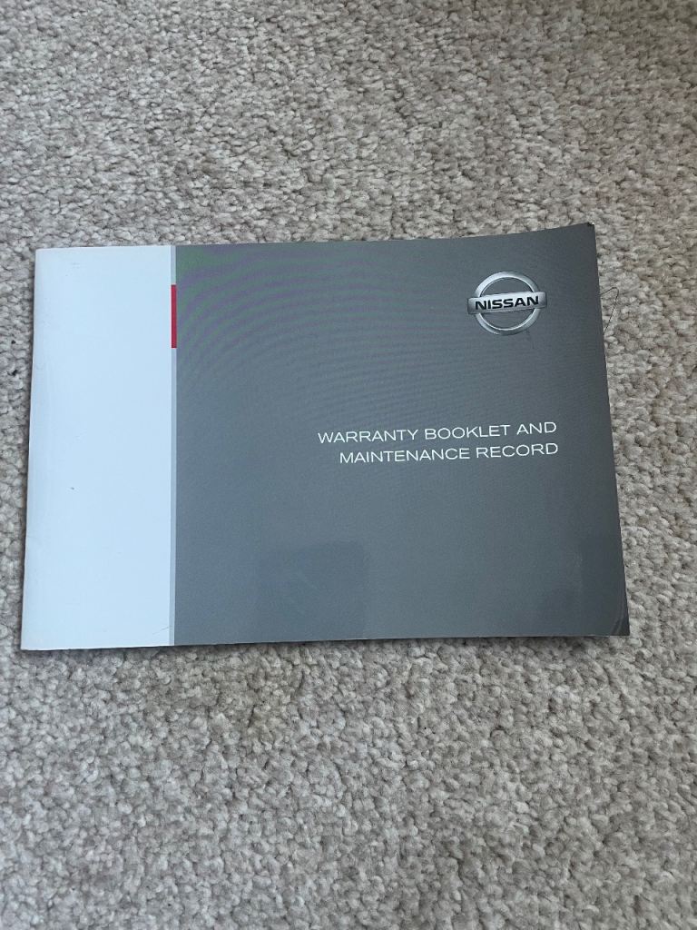 Nissan warranty and service book 2017 onwards