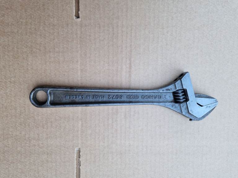 Bahco 8072- 250 mm Adjustable Spanner. Made in Sweden