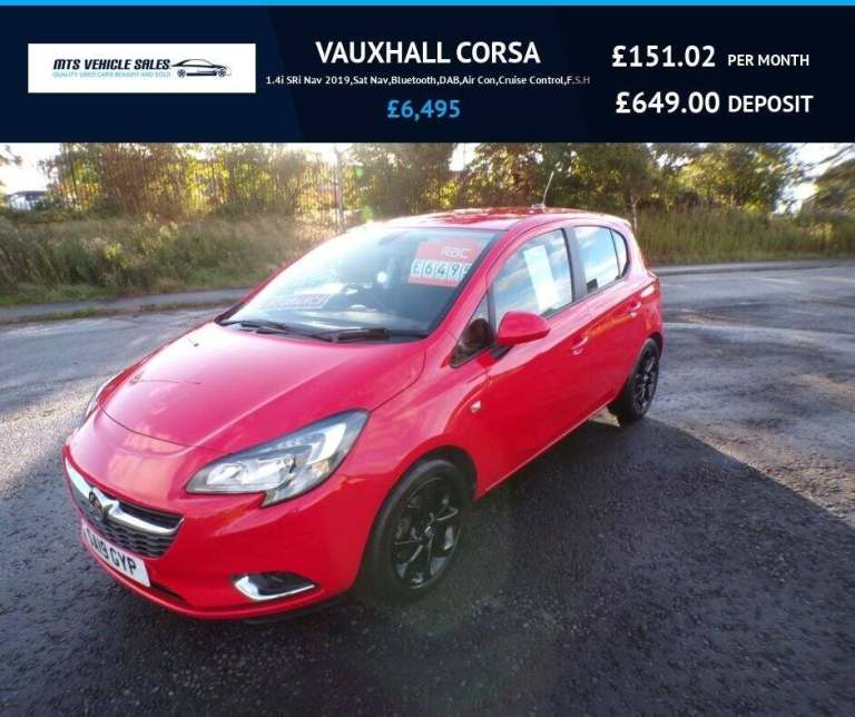 2019 Vauxhall Corsa  1.4i SRi Nav 2019,Sat Nav,Bluetooth,DAB,Air Con,Cruise Contr HATCHBACK Petro...