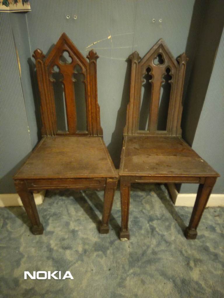 Antique Pew Chairs, collectors item