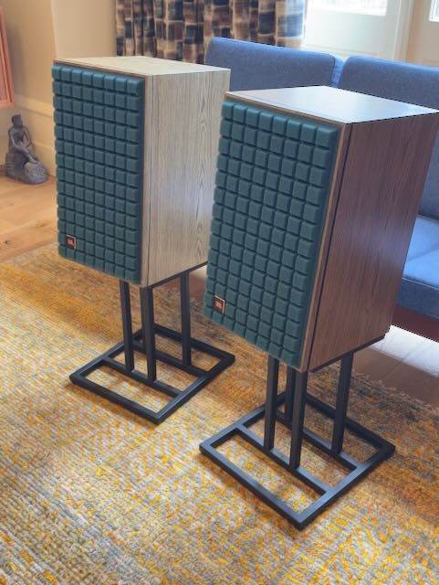 JBL L82 Classic (Mk1) + Original JBL JS-80 Stands – Blue Grilles – Excellent – Boxed