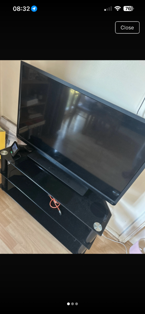Toshiba tv with stand included 