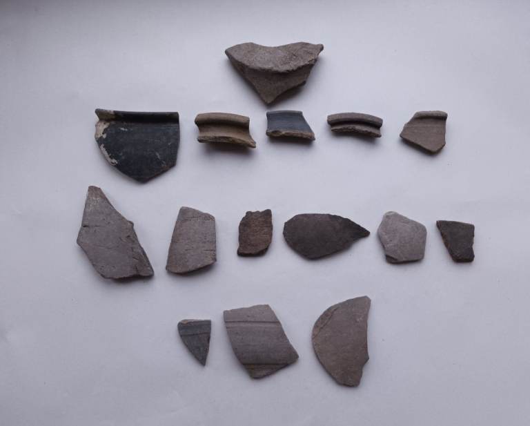 Roman Grey Ware Pottery Sherds x 15    (25/26/27-9)