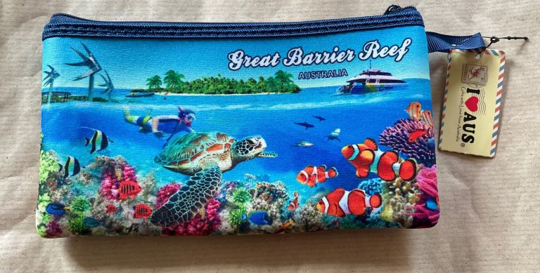 Australia Great Barrier Reef Design Pencil Case Souvenir - New