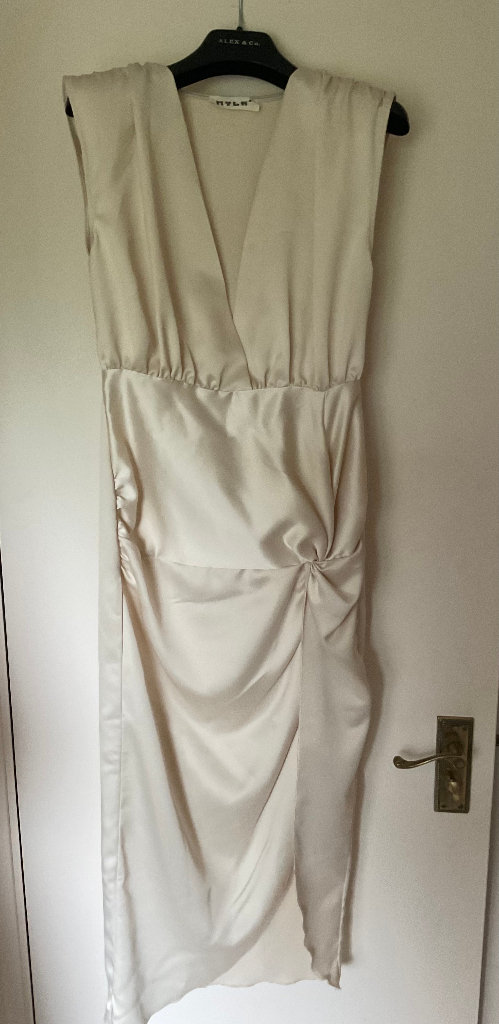 STUNNING MYLA CREAM SATIN DRESS (Evening Glamour Wedding Cruise)